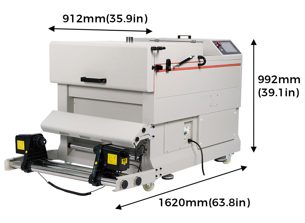 CALCA PRO 24in Automatic DTF Powder Shaker & Dryer w/ Vacuum Conveyor & Recycling System, AC 220V