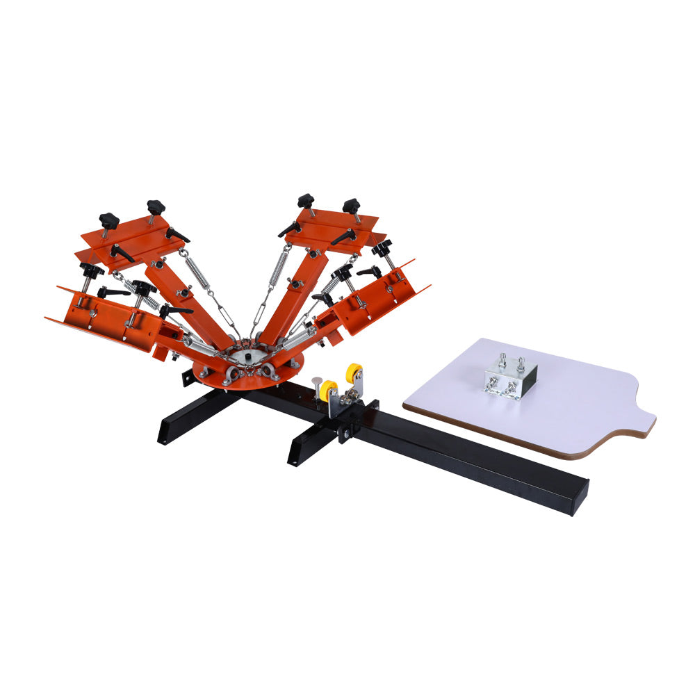 4 Color 1 Station Silk Screen Printing Machine 4-1 Press DIY T-Shirt Printing with Easy Adjusting System