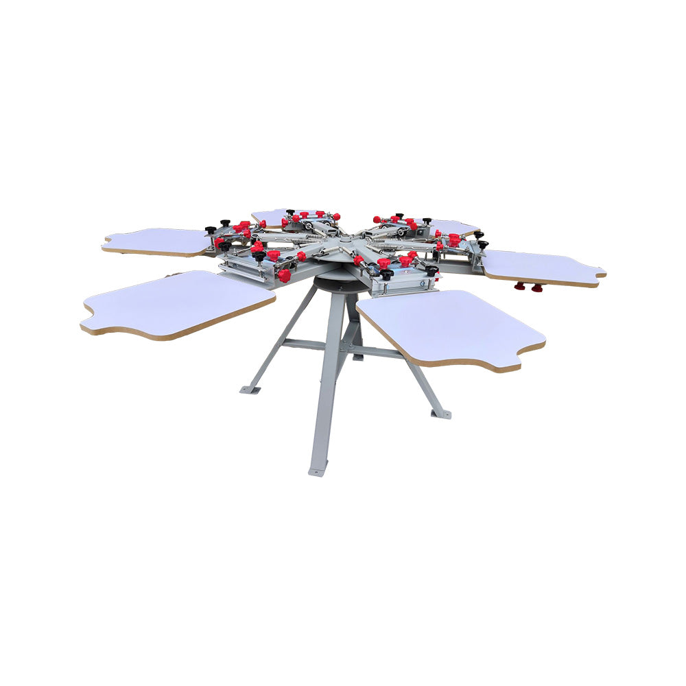 6 Color 6 Station Silk Screen Printing Press Machine with Micro Registration