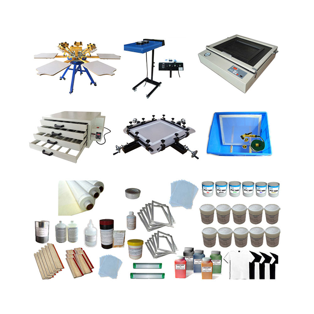 6 Color Silk Screen Printing Kit Silk Screen Printer & Press Tools Materials (SPK-RD-KIT-019)