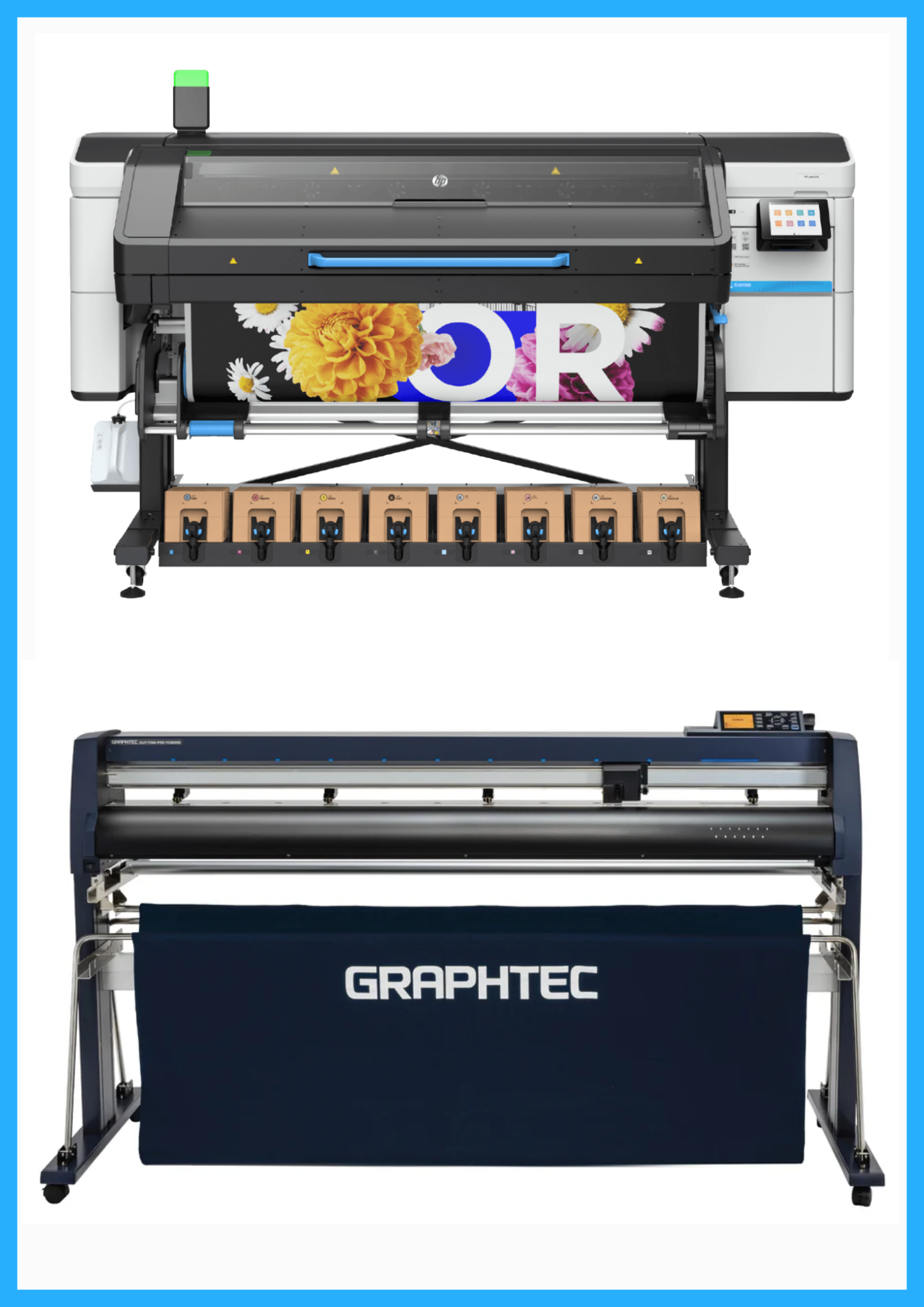 ON SALE - BUNDLE - HP Latex 830 64" Wide Format Printer - New + 64" Graphtec FC9000-160 Wide Cutter - New