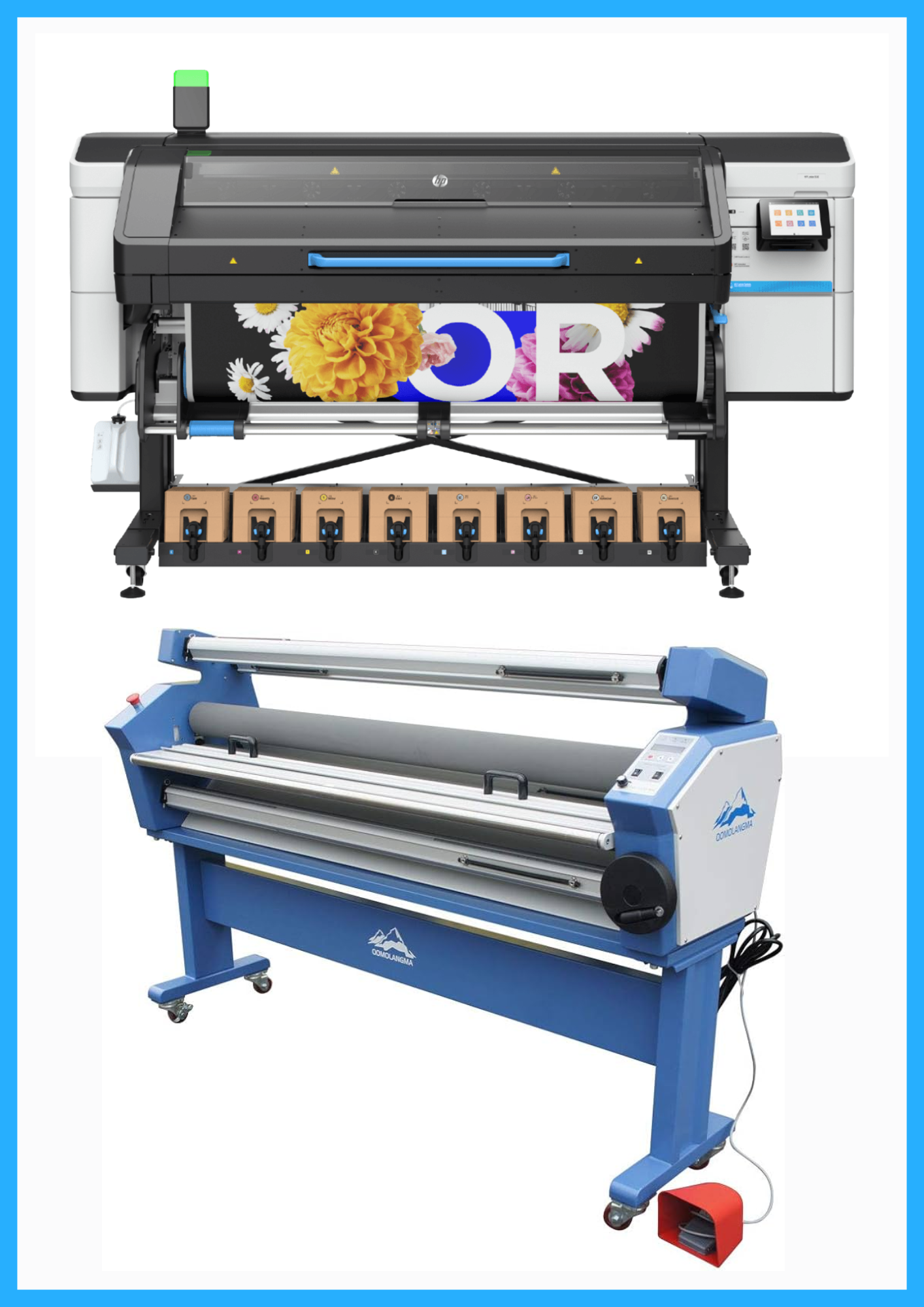 ON SALE - BUNDLE - HP Latex 830 64" Wide Format Printer - New + 63" Full-auto Low Temp. Wide Format Cold Laminator - New