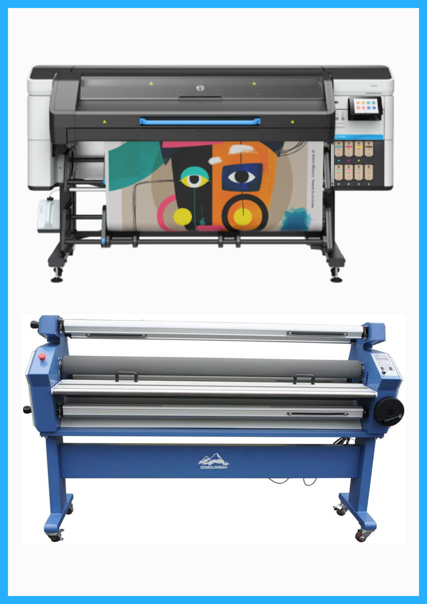 ON SALE - BUNDLE - HP Latex 730 64" Wide Format Printer - New + 55" Full-Auto Wide Format Cold Laminator with Heat Assisted - New