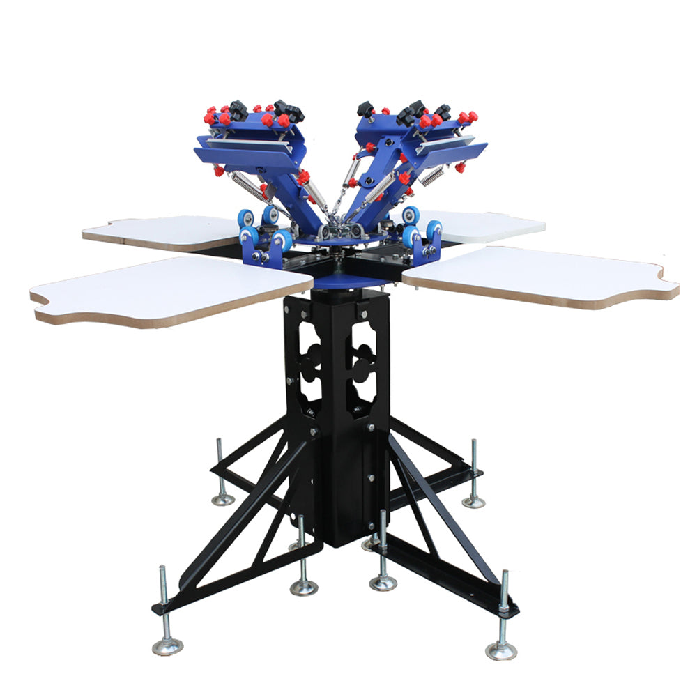 4 Color 4 Station Silk Screen Printing Kit Press Machine Flash Dryer DIY Tools