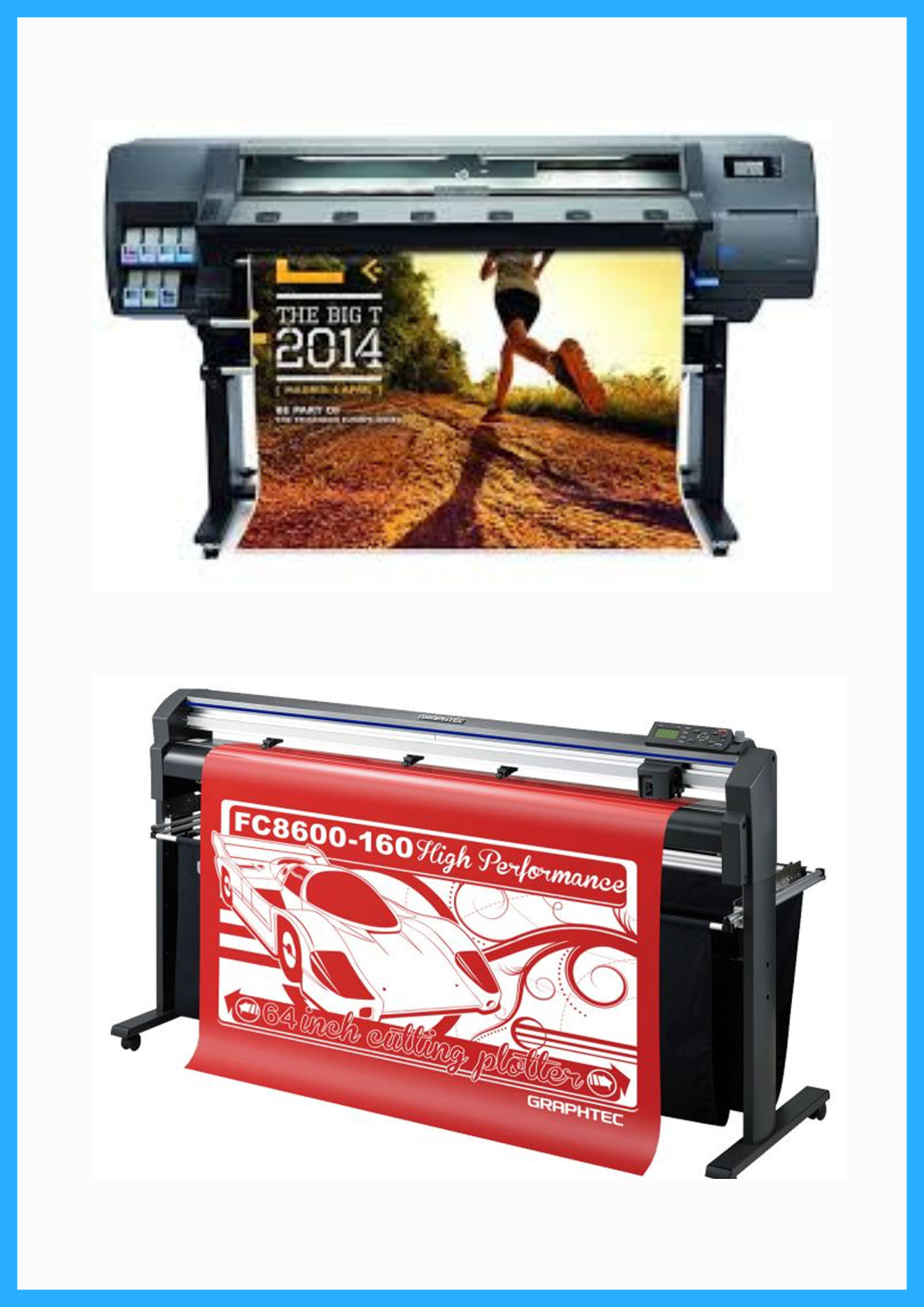 ON SALE - BUNDLE - HP Latex 310 54" - Refurbished (90 Days Warranty) + 64" Graphtec FC8600-160 High Performance Vinyl Cutting Plotter - Refurbished (90 Days Warranty)
