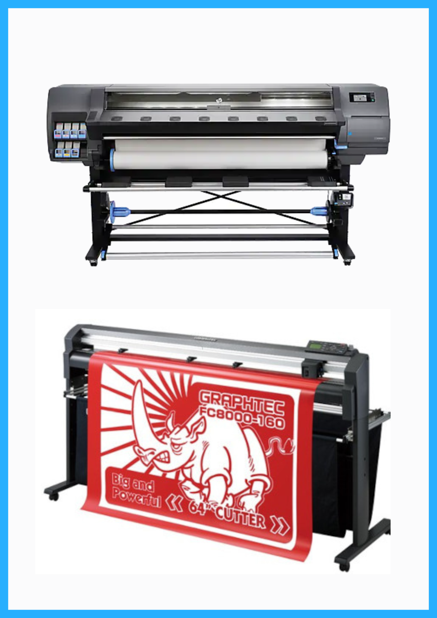 ON SALE - BUNDLE - HP Latex 330 64" Printer - Refurbished (90 Days Warranty) + 64" Graphtec FC8000-160 Vinyl Cutting Plotter - Refurbished (90 Days Warranty)