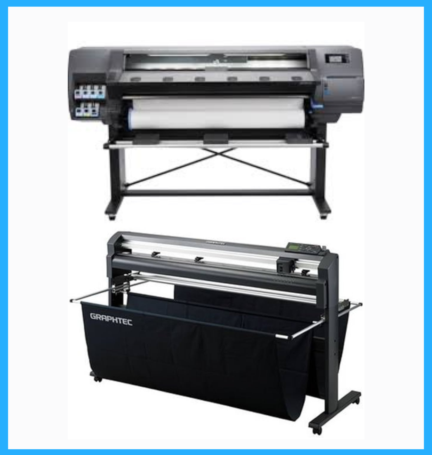 ON SALE - BUNDLE - HP Latex 110 54" Printer - Refurbished (90 Days Warranty) + 54" Graphtec FC8000-130 Vinyl Cutting Plotter - Refurbished (90 Days Warranty)
