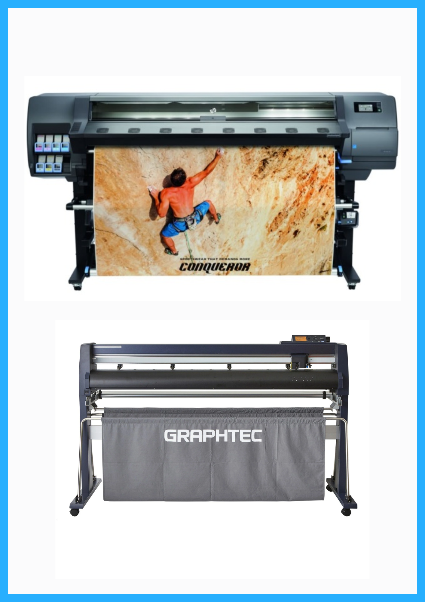 ON SALE - BUNDLE - HP Latex 335 64" Large-Format Printer - Refurbished (90 Days, 1, 2, 3 or 4 Years Warranty) + Graphtec FC9000-140 54" (137.2 CM) Wide Cutter - New