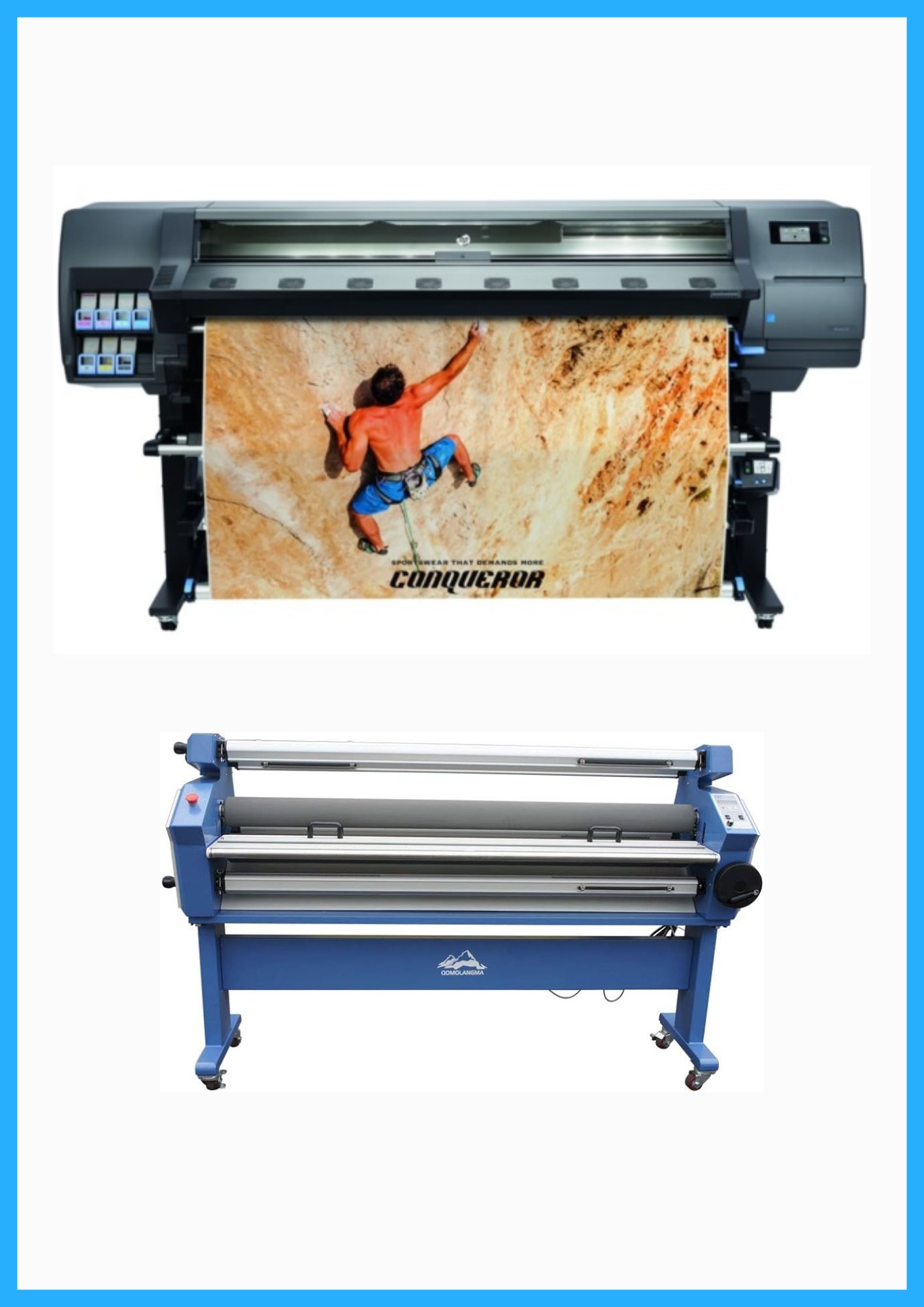 ON SALE - BUNDLE - HP Latex 335 64" Large-Format Printer - Refurbished (90 Days, 1, 2, 3 or 4 Years Warranty) + 55" Full-Auto Wide Format Cold Laminator with Heat Assisted