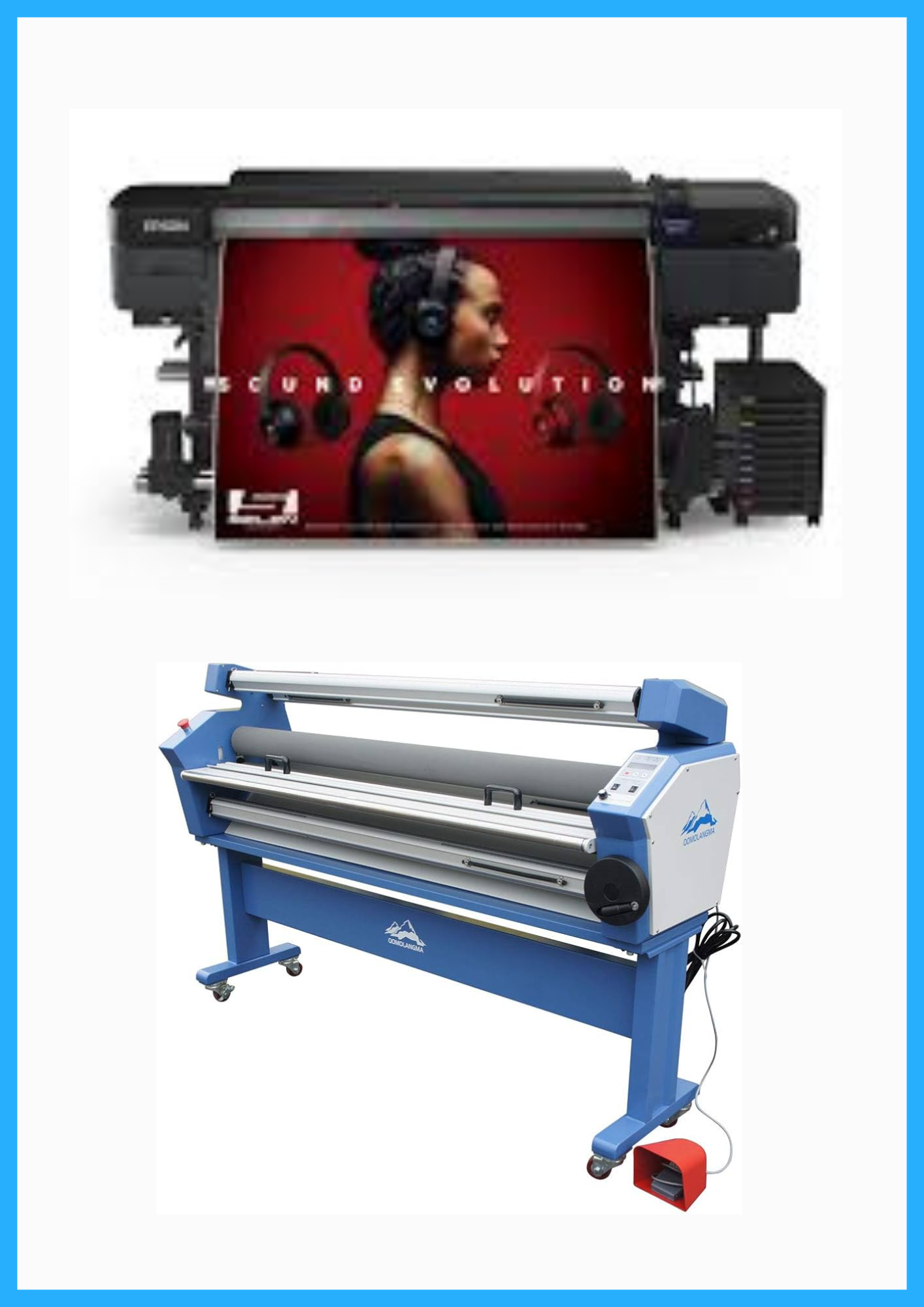 BUNDLE - Epson SureColor S80600L 64" Solvent Printer - Refurbished (1 Year Warranty) + 63" Full-auto Wide Format Cold Laminator, with Heat Assisted - New