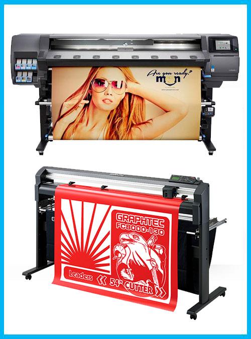 ON SALE - BUNDLE - HP Latex 360 64in Printer - Refurbished (90 Days, 1, 2, 3 or 4 Years Warranty) + 54" Graphtec FC8000-130 Vinyl Cutting Plotter - Refurbished (90 Days Warranty)