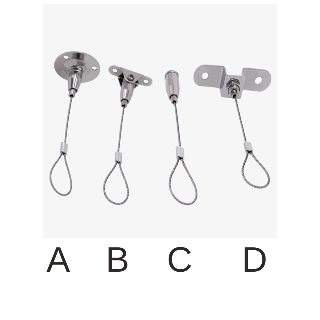 Wire Sling Rope for Acrylic Board Ceiling Suspension Kit (Choose Size) - WSR02