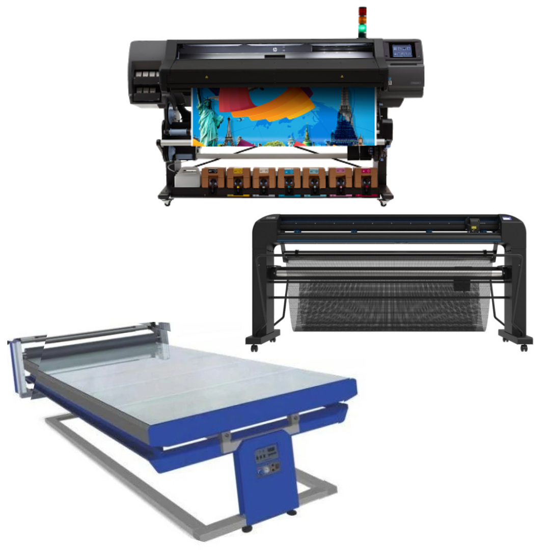 COMPLETE SOLUTION - HP Latex 570 64" Wide Format - Refurbished (1 Year Warranty) + Summa S Class 3 D160 62" Vinyl Cutter + 67in x 126in Flatbed Hot and Cold Laminator for Rigid & Flex Media