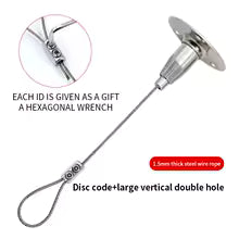 Wire Sling Rope for Acrylic Board Ceiling Suspension Kit (Choose Size) - WSR01