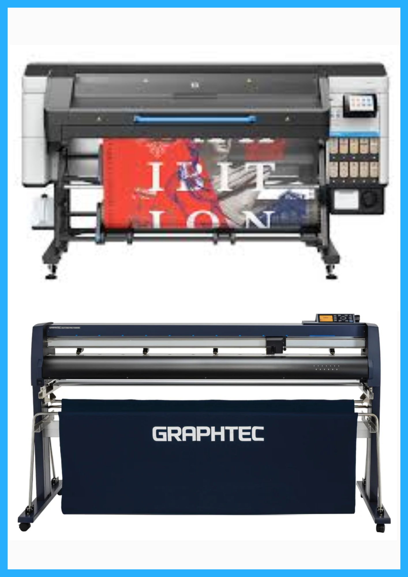 ON SALE - BUNDLE - HP Latex 830W 64" Wide Format Printer - New + 64" Graphtec FC9000-160 Wide Cutter - New