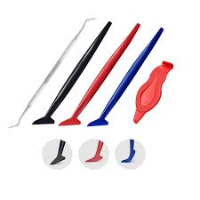 Micro Squeegee 5pcs/Set Different Hardness Car Vinyl Wrap Tool Kit Corner Squeegee for Installing Vehicle Stickers and Auto Window Wraps