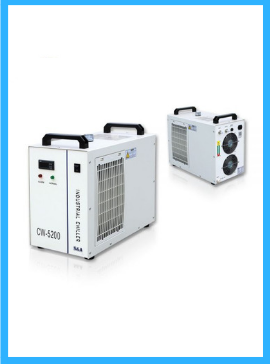 S&A CW-5200DG Industrial Water Chiller (AC 1P 110V 60Hz) for One 130W or 150W CO2 Glass Laser Tube Cooling, 0.93HP