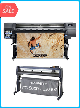 HP Latex 335 Printer (V8L39A) - New + GRAPHTEC FC9000-140 54" (137.2 CM) WIDE CUTTER - NEW
