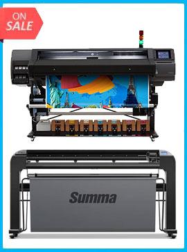 HP Latex 570 64" - Refurbished + 3 L Ink Catridge + SUMMA TANGENTIAL S2 T160 62" VINYL CUTTER