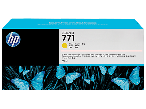 HP 771 Yellow DesignJet Ink Cartridge 775-ml - CE040A