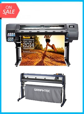 BUNDLE - Plotter HP Latex 310 54" - Recertified - (90 Days Warranty) + GRAPHTEC CUTTER FC9000-140 54" (137.2 cm) Wide Cutter - New