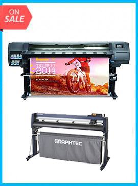 BUNDLE - Plotter HP Latex 330 64" - RECERTIFIED - (90 DAYS WARRANTY) + GRAPHTEC CUTTER FC9000-160 64" (162.6 cm) Wide Cutter