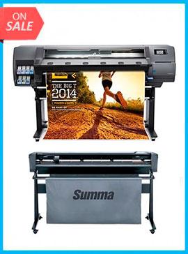 BUNDLE - Plotter HP Latex 310 54" - Recertified - (90 Days Warranty) + SummaCut D140 54 in (137 cm) vinyl and contour cutting - New