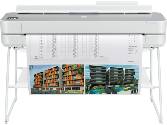 HP DesignJet Studio Steel Large Format Wireless Plotter Printer - 36", with High-Tech Steel Design (5HB14C)