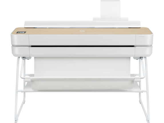 HP DesignJet Studio Wood Large Format Wireless Plotter Printer - 36", with High-Tech Wood Design (5HB14A)