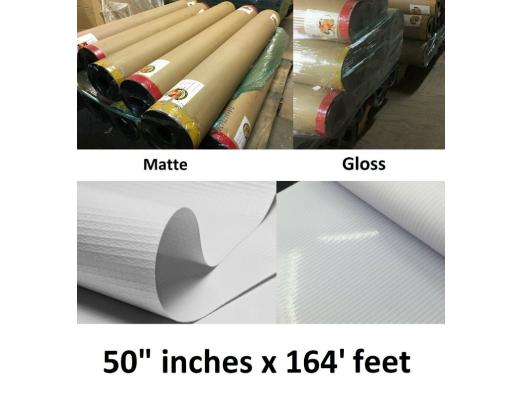 Heavy Duty White Banner Material for Solvent/Latex Ink Printers 50" x 164&