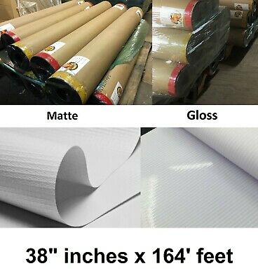Heavy Duty White Banner Material for Solvent/Latex Ink Printers 38" x 164&