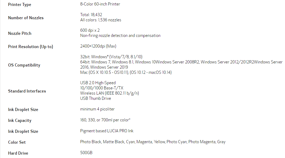 Canon imagePROGRAF PRO-6100S 60" 8-color Large Format Printer