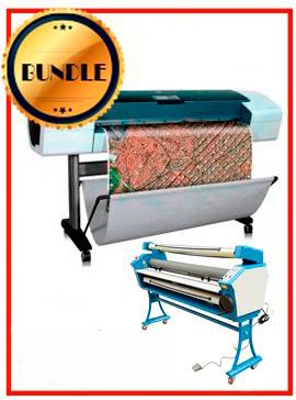 BUNDLE - Plotter HP T1120PS 44¨ Recertified (90 Days Warranty) + 55" Full-Auto Low Temp. Cold Laminator, With Heat Assisted