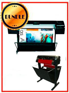 BUNDLE - Plotter HP Z5200PS 44" - Recertified - (90 Days Warranty) +53" 3 ARMS Contour Cut Vinyl Cutter w/ VinylMaster Cut Software - New