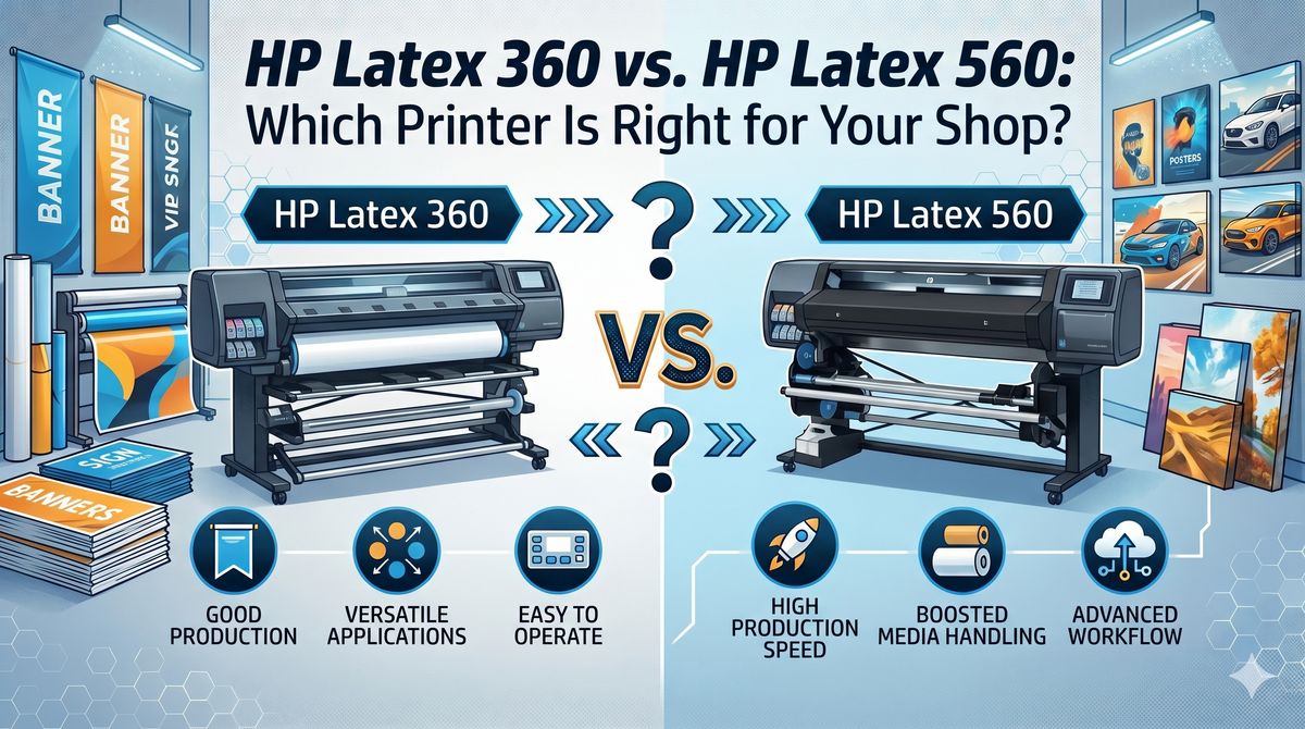 HP Latex 360 vs. HP Latex 560: Which Printer Is Right for Your Shop?