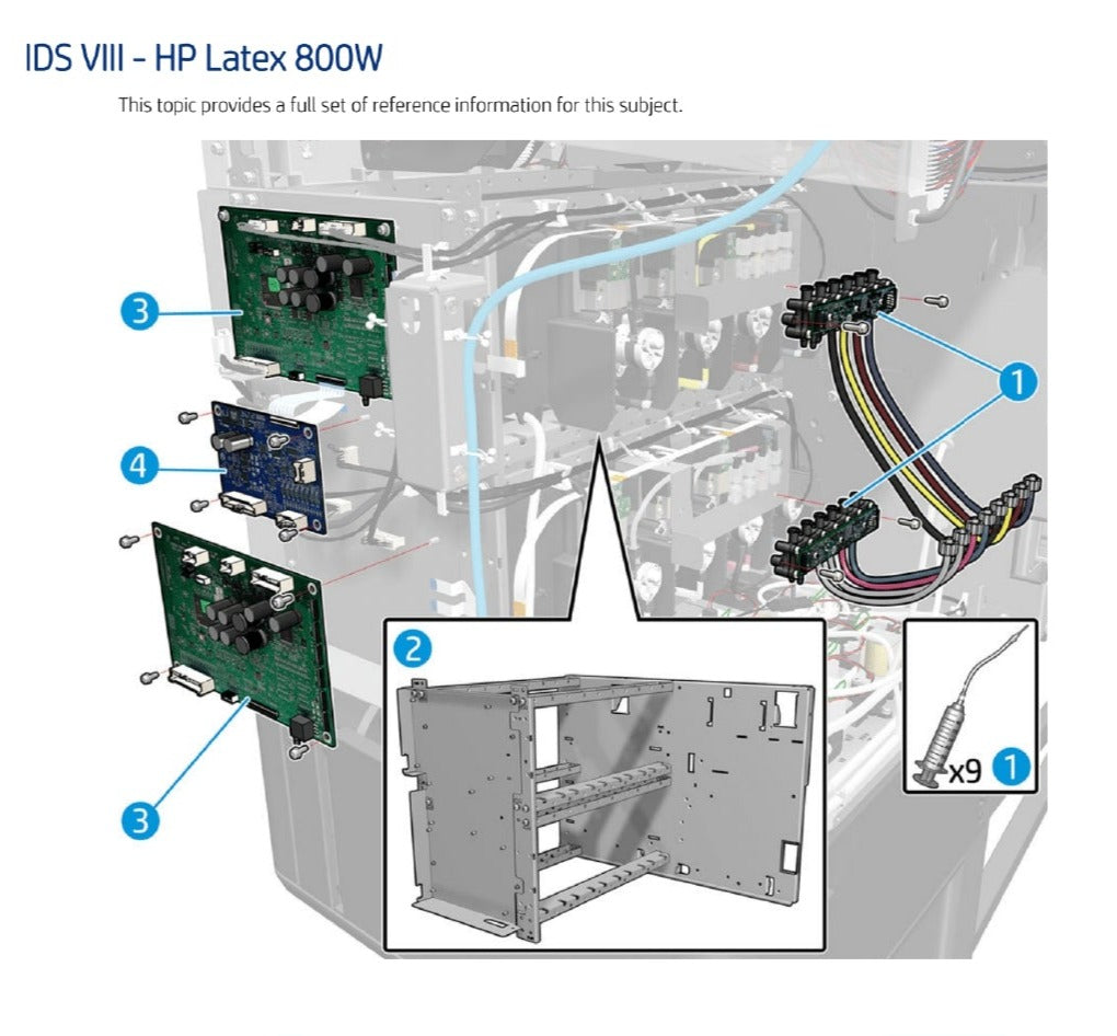 Ink Supply Station PCA (Part 3) for HP Latex 630W and 700W Printers (Y0U21-67111) - New