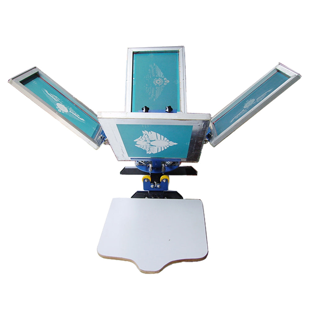 4 Color 2 Station Silk Screen Printing Press, for DIY T-Shirt Printing