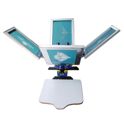 4 Color 2 Station Silk Screen Printing Press, for DIY T-Shirt Printing