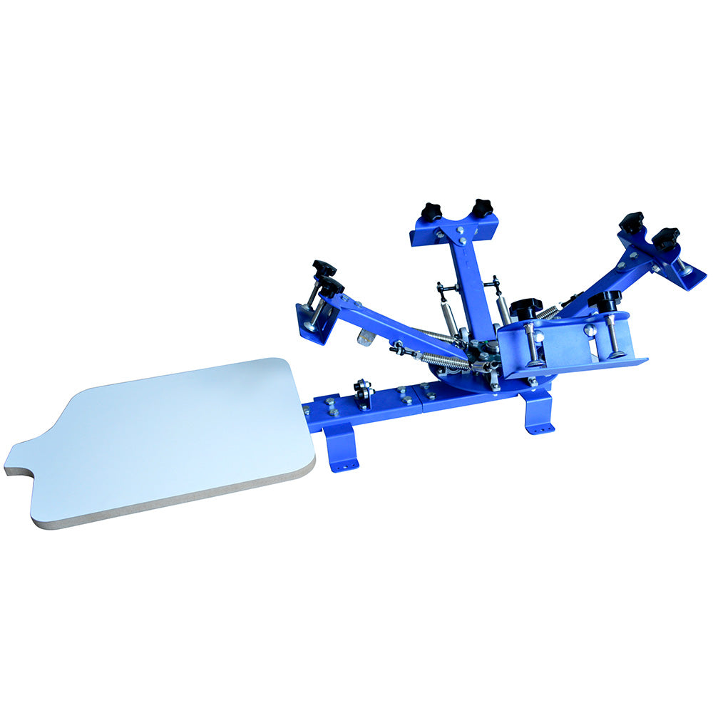 4 Color 1 Station Silk Screen Printing Press Equipment DIY Rotary Print Machine