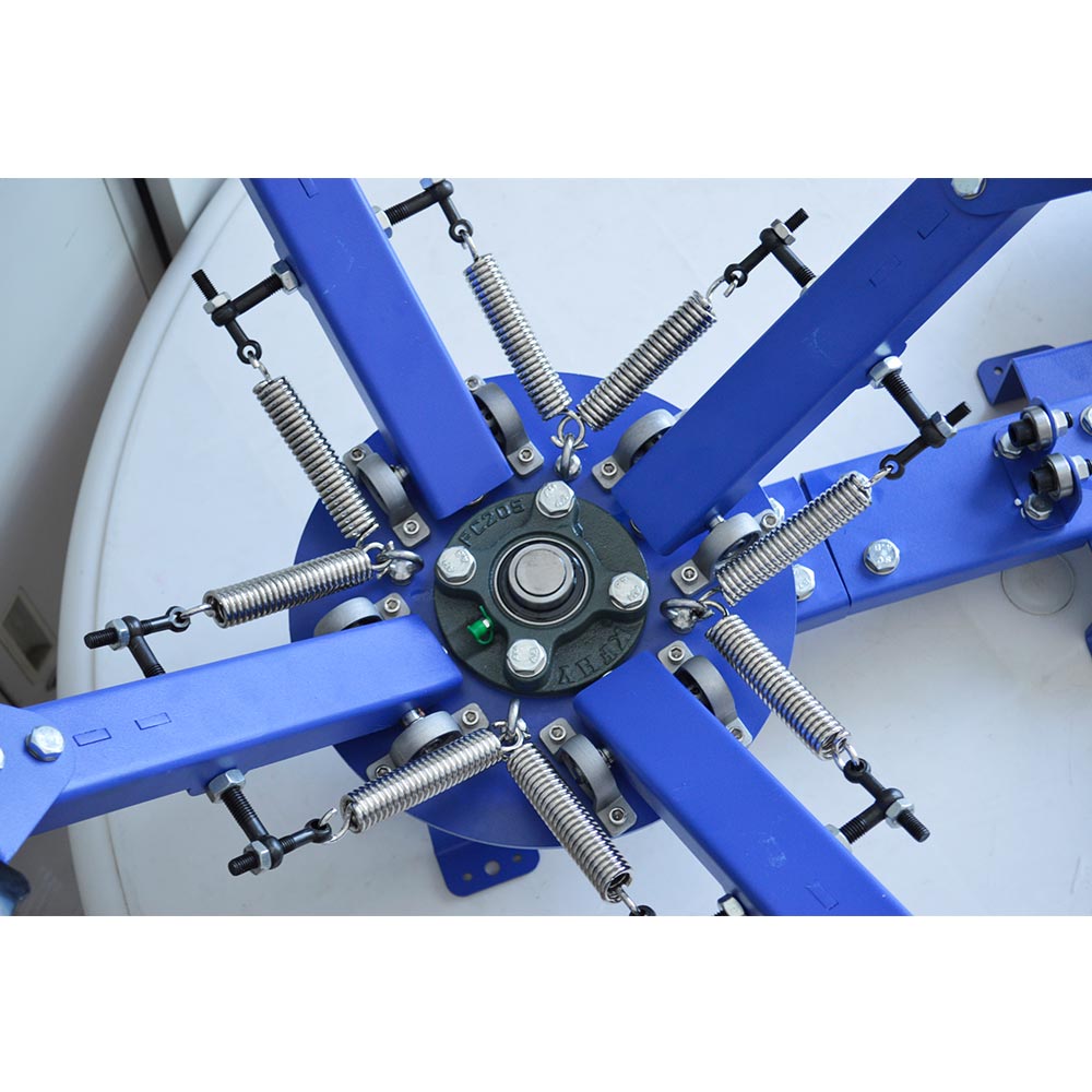 4 Color 1 Station Silk Screen Printing Press Equipment DIY Rotary Print Machine