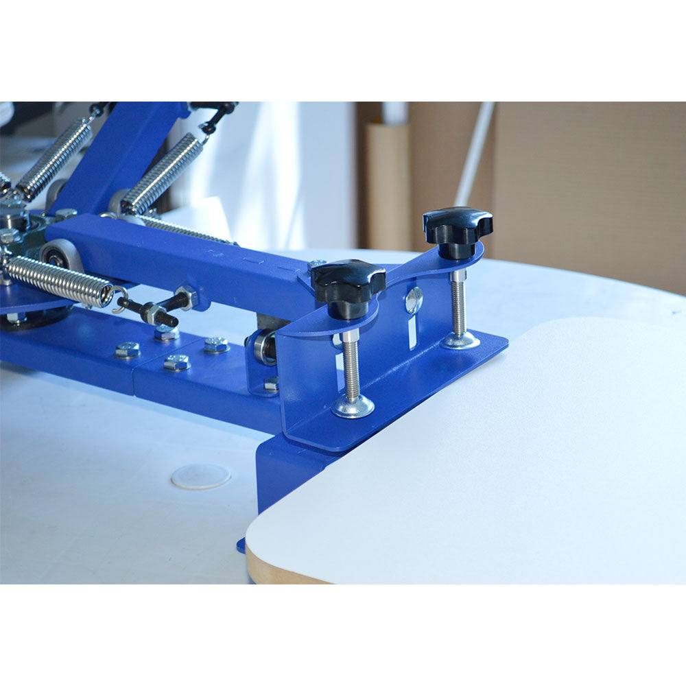 4 Color 1 Station Silk Screen Printing Press Equipment DIY Rotary Print Machine
