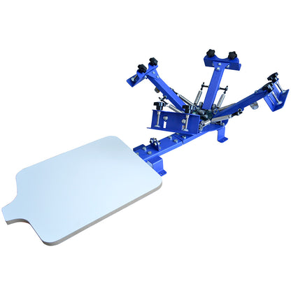 4 Color 1 Station Silk Screen Printing Press Equipment DIY Rotary Print Machine