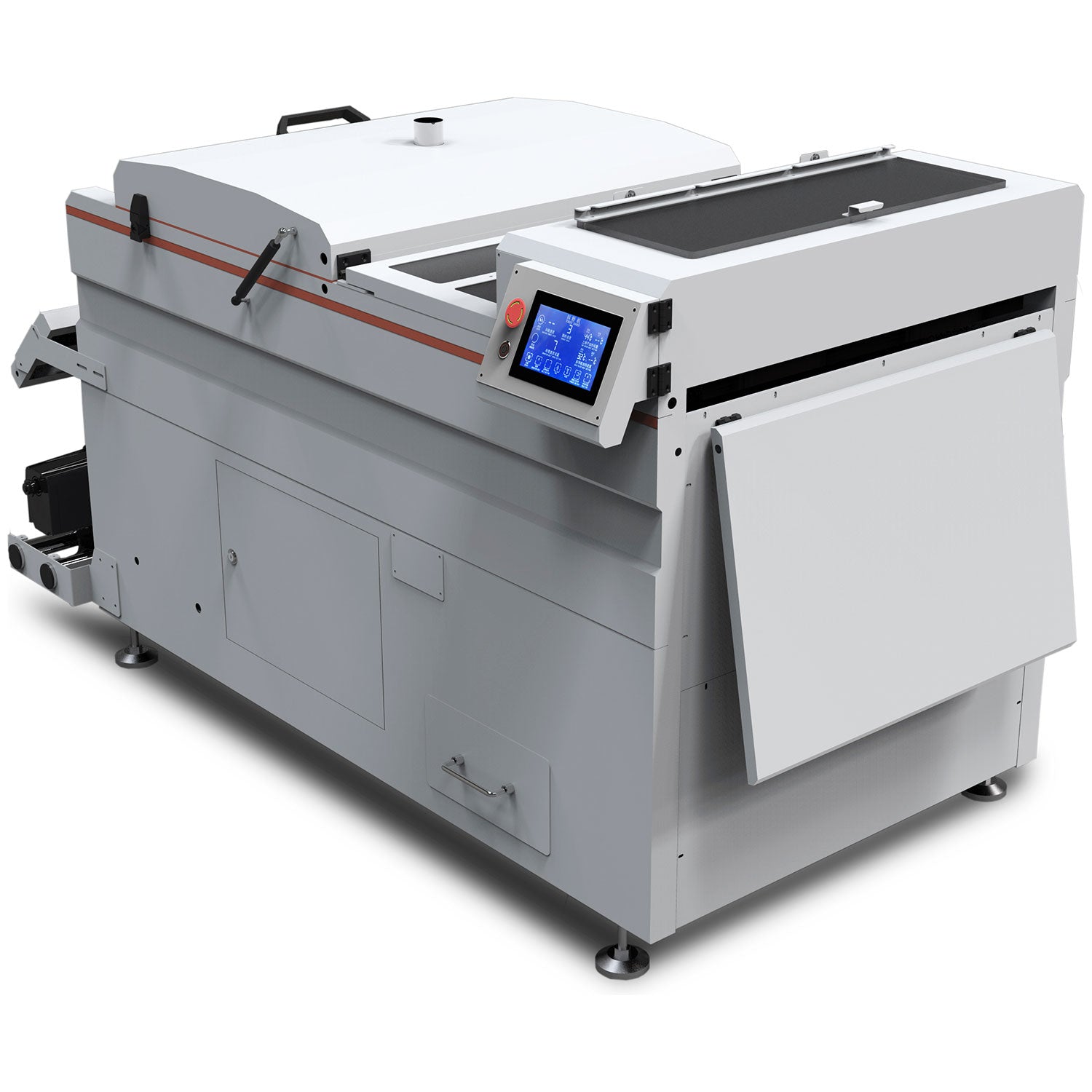 US Stock, CALCA PLUS 220V 24in Automatic DTF Powder Shaker and Dryer with Vacuum Absorption Conveying Platform and Touch Screen