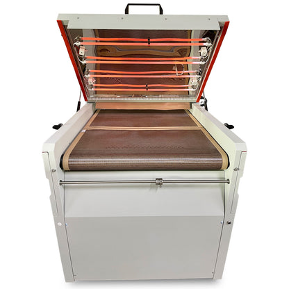 US Stock, CALCA PLUS 220V 24in Automatic DTF Powder Shaker and Dryer with Vacuum Absorption Conveying Platform and Touch Screen