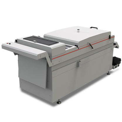 US Stock, CALCA PLUS 24in 220V High Speed Automatic DTF Powder Shaker and Dryer with Vacuum Absorption Conveying Platform and Touch Screen