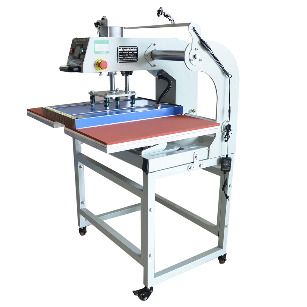 US Stock, Qomolangma 16in x 24in Semi-Automatic Pneumatic Double Station Heat Press with Laser Positioning System