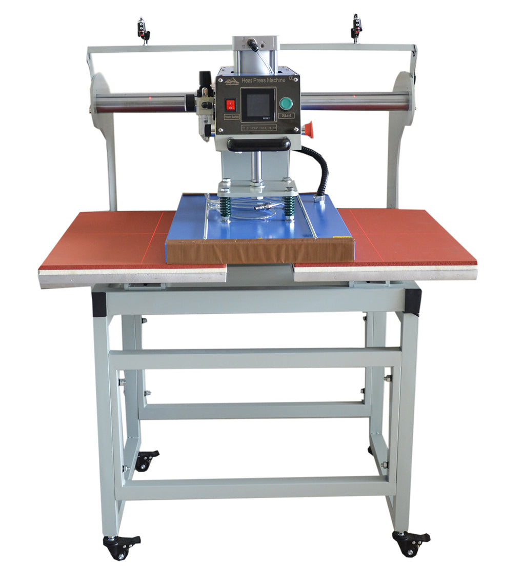 Qomolangma 16in x 24in Semi-Automatic Pneumatic Double Station Heat Press with Laser Positioning System