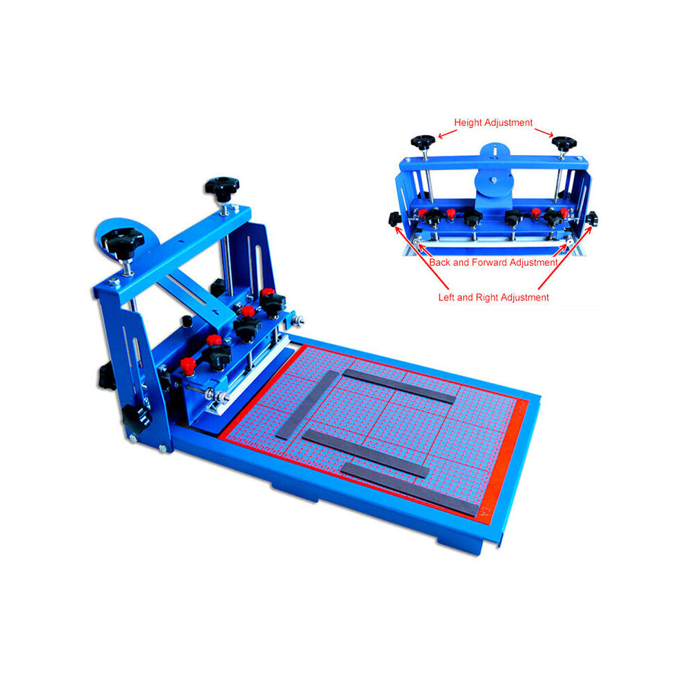 Desktop 1 Color Micro-Registration Screen Printing Presses, for Electronic Circuit Board / Paper Box / Glass / Metal Board / Sign / Plastic Board
