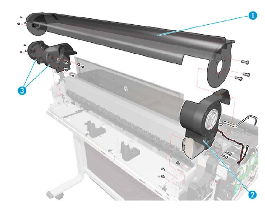 Candela Left Roll Support SV for the HP Designjet T730, T830 Series (CQ893-67050)