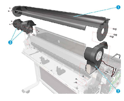 Candela Left Roll Support SV for the HP Designjet T730, T830 Series (CQ893-67050)